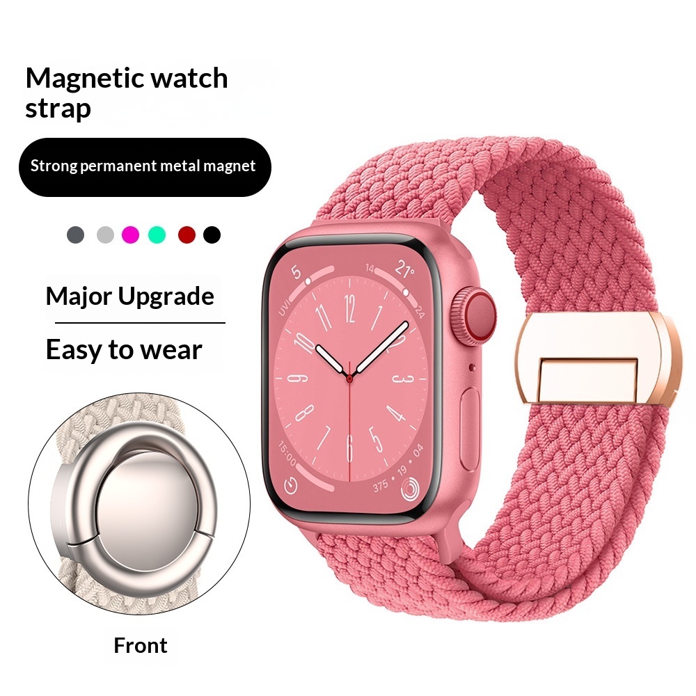 Nylon Braided Round Magnetic Universal Watch Strap - Image 2