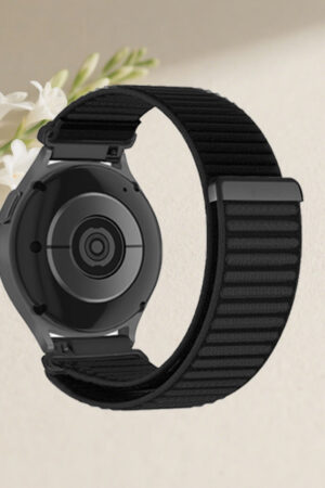 Nylon Braided Watch Strap With A Rugged Mountain-inspired Pattern