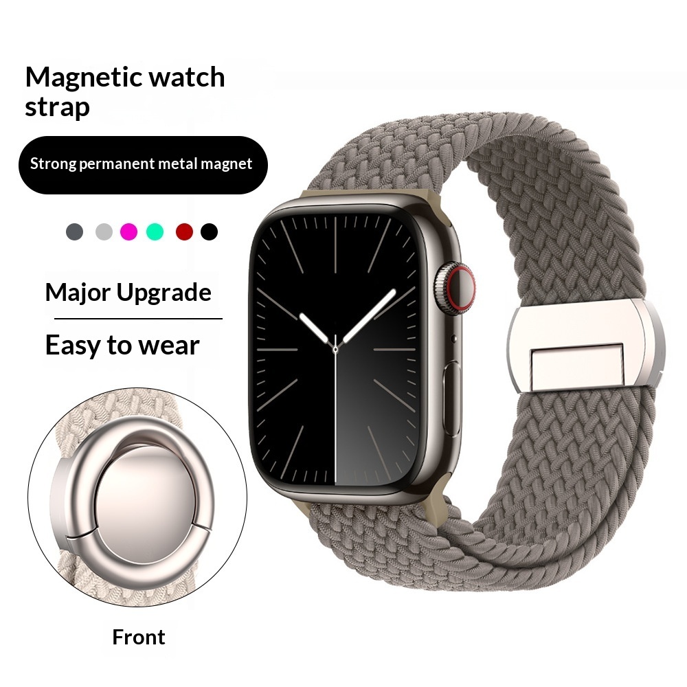Nylon Braided Round Magnetic Universal Watch Strap - Image 3