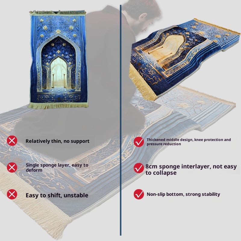 Carpet Living Room Prayer Mat Velvet Printed Mat - Image 4