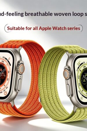 Single-loop Breathable Braided Nylon Watch Strap