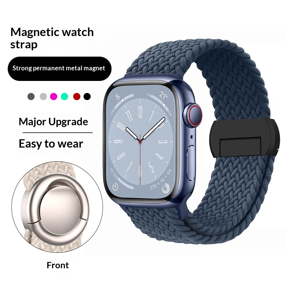 Nylon Braided Round Magnetic Universal Watch Strap - Image 7