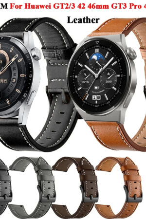 Leather Watch Strap Suitable For GT3 Pro GTR3 20 Mm 22 Mm