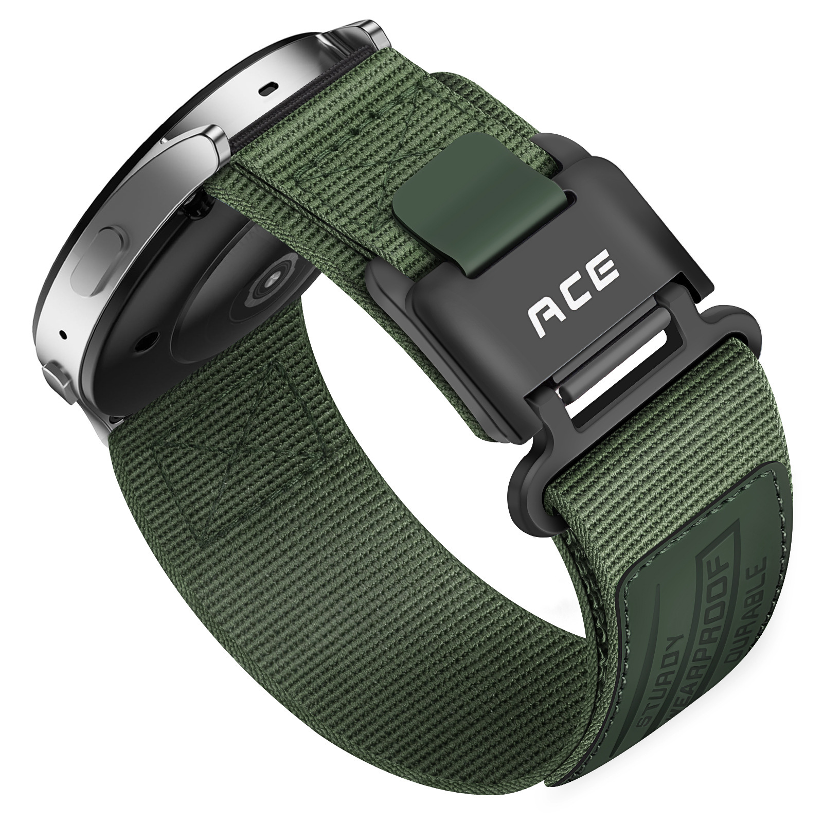 Nylon Canvas Sports Velcro Magnetic Loop Watch Strap - Image 6